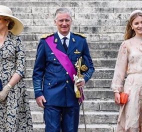 Βασιλική οικογένεια Βελγίου: Τα 3 εμπριμέ της Mathilde, το soie sauvage της Elisabeth, το φούξια της πριγκιποπούλας Eléonore (φωτό)