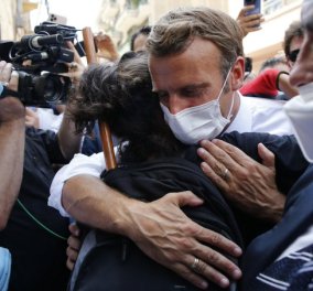 Ο Εμανουέλ Μακρόν σήκωσε τα μανίκια & πήγε στη Βηρυτό: Οι αγκαλιές με τα παιδάκια & η δήλωση «Είμαστε αδέλφια με τον Λίβανο» (φωτό - βίντεο)