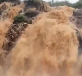 Το βίντεο που κυκλοφορεί σε παγκόσμιο δίκτυο - Καταρράκτης βροχής στα Μάλια Κρήτης 