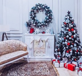 25 εντυπωσιακές & σικ ιδέες για να διακοσμήσετε το καθιστικό σας τα Χριστούγεννα - Γιορτάστε με στυλ (φώτο)