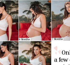 Η εγκυμοσύνη της Χριστίνας Μπόμπα μέσα από 8 φωτό: Πόσο μεγάλωσε η κοιλίτσα της από τον 2ο εώς τον 9ο μήνα - Μετρά αντίστροφα!