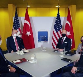 G20: Διμερείς σχέσεις, S-400 & ανθρώπινα δικαιώματα στο τραπέζι της συνάντησης Μπάιντεν - Ερντογάν (βίντεο)