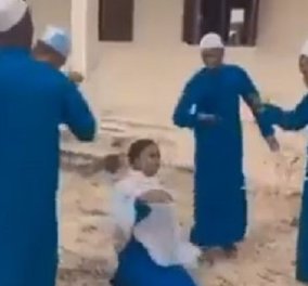 Σοκαριστικό βίντεο κάνει τον γύρο του κόσμου: Δάσκαλοι μαστιγώνουν με βία νεαρή μαθήτρια, μπροστά στον πατέρα της - επειδή ήπιε αλκοόλ 