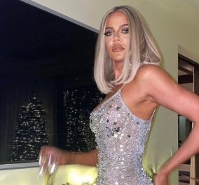 Η Khloe Kardashian με σέξι, χριστουγεννιάτικη, ασημί τουαλέτα - μαντέψτε ποιας Ελληνίδας σχεδιάστριας είναι (φωτό)