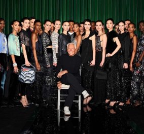Ο Armani στα 87 ποζάρει με όλα τα μοντέλα του: Ο βασιλιάς της ιταλικής μόδας μας έδειξε την πιο «φρέσκια» κολεξιόν του (φωτό & βίντεο)