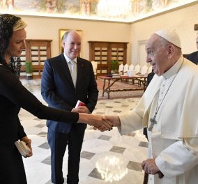 Στο Βατικανό ο πρίγκιπας Αλβέρτος & η Σαρλίν: Είχαν συνάντηση με τον Πάπα Φραγκίσκο - Στα μαύρα η πριγκίπισσα (φωτό & βίντεο)