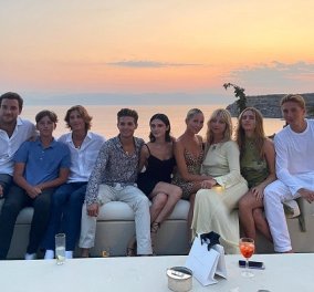Μαρί Σαντάλ: Διακοπές στην Ελλάδα με όλη την οικογένεια - το λευκό φόρεμα, το εντυπωσιακό κολιέ (φωτό)