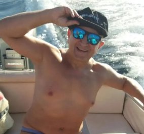 Άλλος με την βάρκα μου; Ο Σπύρος Μπιμπίλας με το speedo μαγιό του - ανέμελος στις διακοπές του (φωτό)