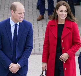 Kate Middleton: Πέταξε τα μαύρα και έβαλε κατακόκκινο παλτό η πριγκίπισσα της Ουαλίας - Μετά από 20 ημέρες πένθους (φωτό)