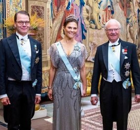 Βασιλικό δείπνο στην Σουηδία: Οι τουαλέτες, οι υπέροχες τιάρες της διαδόχου Βικτώριας και της πριγκίπισσας Σοφίας (φωτό & βίντεο)