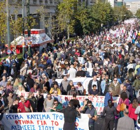 Απεργία: Επεισόδια σε Αθήνα και Θεσσαλονίκη με μολότοφ και χημικά - προσαγωγές στις πορείες (φωτό - βίντεο)
