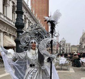 Αποκλειστικό φωτορεπορτάζ: Από τη μαγική Βενετία και το καρναβάλι της- Δόγηδες και Μαρκησίες- Περίτεχνες στολές στα κανάλια της πόλης