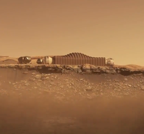 Χωρίς παράθυρα, μικρά δωμάτια, αλλά με γυμναστήριο: Δείτε το 3D εκτύπωσης σπίτι για τον πλανήτη Άρη (φωτό & βίντεο)