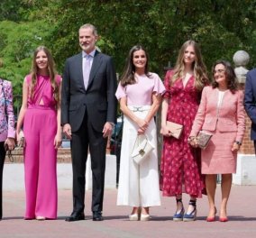 Όλα τα θηλυκά μέλη της βασιλικής οικογένειας της Ισπανίας στις αποχρώσεις του ροζ: Η Λετίσια, η πεθερά της, Βασίλισσα Σοφία, η διάδοχος Λεονόρ & η μικρή πριγκίπισσα Σοφία (φωτό)