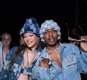 Rihanna: Με φουσκωμένη κοιλίτσα στο πλευρό του Asap Rocky - Το matching Louis Vuitton look που έκανε το αγαπημένο ζευγάρι (φωτό - βίντεο)