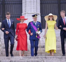 Εθνική επέτειος σήμερα στο Βέλγιο και η βασίλισσα με τις πριγκίπισσες έβαλαν τα καλά τους (φωτό)