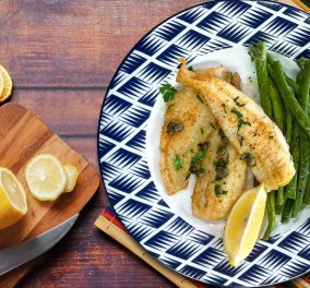  Αργυρώ Μπαρμπαρίγου: Γλώσσα μενιέρ (Sole Meunière) - H διασημότερη γαλλική συνταγή για ψάρι γλώσσα στο τηγάνι με βούτυρο 