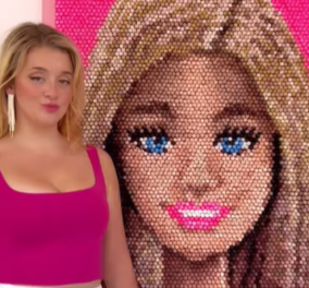 Μετά την ταινία, η Barbie έγινε και μωσαϊκό από κραγιόν! Το ένα καλλυντικό δίπλα στο άλλο σχημάτισαν την αγαπημένη κούκλα - Αδιανόητο το αποτέλεσμα (βίντεο)