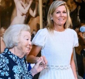 Η Βασίλισσα Μάξιμα της Ολλανδίας κρατάει τρυφερά την πεθερά της από το χέρι - Η Beatrix παραχώρησε τον θρόνο στον γιο της πριν 10 χρόνια
