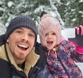 Ο Λευτέρης Πετρούνιας παίζει στο χιόνι με την κορούλα του - Χαμόγελα & ευτυχία για τον "χρυσό" αθλητή (φωτό) - Κυρίως Φωτογραφία - Gallery - Video