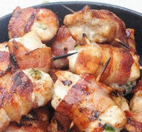 Λαχταριστό κοτόπουλο φιλέτο τυλιγμένο με μπέικον και λαδολέμονο σερβιρισμένο με καροτάκια από τον μαέστρο της κουζίνας Ηλία Μαμαλάκη! - Κυρίως Φωτογραφία - Gallery - Video