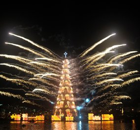 Μαγεία! Το Ρίο μόλις άναψε το μεγαλύτερο πλωτό Χριστουγεννιάτικο δένδρο στον κόσμο! Enjoy! (βίντεο)
