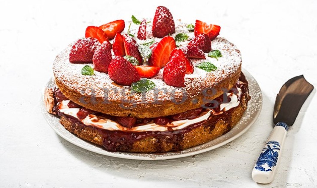 Φανταστική τούρτα εποχής με φράουλες, μπαλσάμικο με μέλι και κρέμα της Αργυρώς! - Κυρίως Φωτογραφία - Gallery - Video