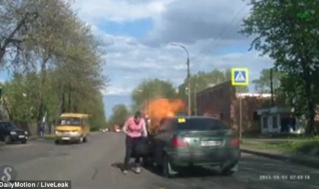 Βίντεο - Θρίλερ: Αυτοκίνητο γίνεται παρανάλωμα του πυρός από άναμμα τσιγάρου  - Κυρίως Φωτογραφία - Gallery - Video