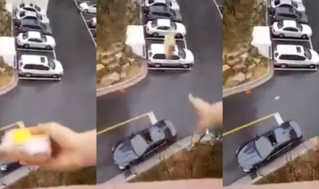 Βίντεο: Αφηρημένος σύζυγος ξέχασε να πάρει κολατσιό - Η γυναίκα του με τρίποντο το πετάει μέσα στο αμάξι - Κυρίως Φωτογραφία - Gallery - Video